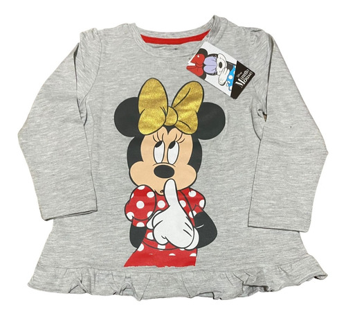 Polera Manga Larga Minnie Mouse - Diferentes Tallas Disney