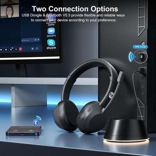 Auriculares Inalámbricos Con Micrófono Y Cancelación De Ruid