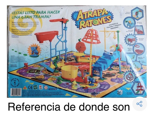 2 Figuras Mini Tin Juego Mesa Atrapa Ratones Hasbro Año 2004 (Usado)
