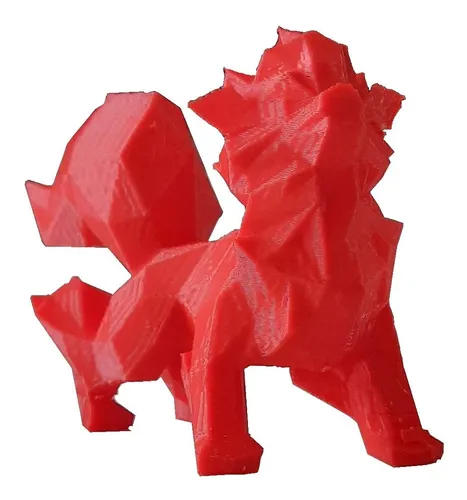Arcanine Figura Low Poly 3d Pokemon Tipo Fuego Pikachu Pla