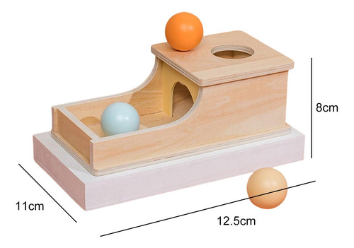 Bola Montessori Drop Box Brinquedo De Aprendizagem