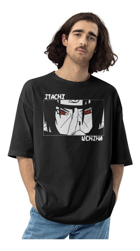 Playera  Anime Naruto Itachi Uchiha N05 Oversize