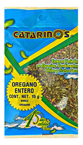 Orégano Entero Catarinos Especias Condimentos