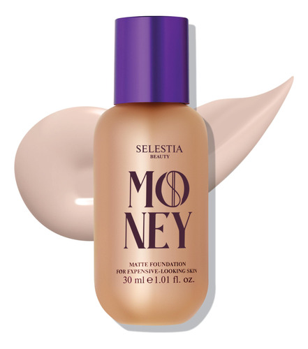 Selestia Beauty Matte Foundation Money - Base De Maquillaje 