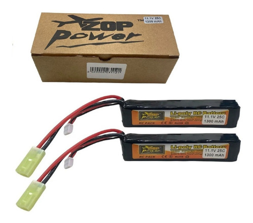 Pack 2 Bateria Lipo 11.1v 25c 1300mah Airsoft Paintball