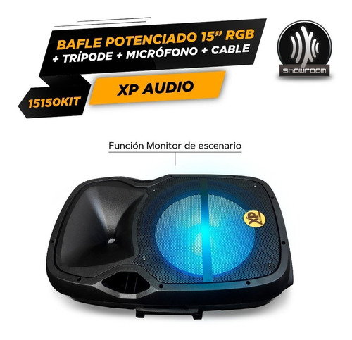 Imagen 4 de 8 de Kit Karaoke Parlante Activo 15 150w + Tripode + Microfono