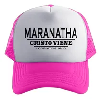 Comprar Maranatha Cristo Viene Gorra Cristiana Friki Tu Eres Rosa Chicle Talle Único Regulable Maranatha Cristo Viene