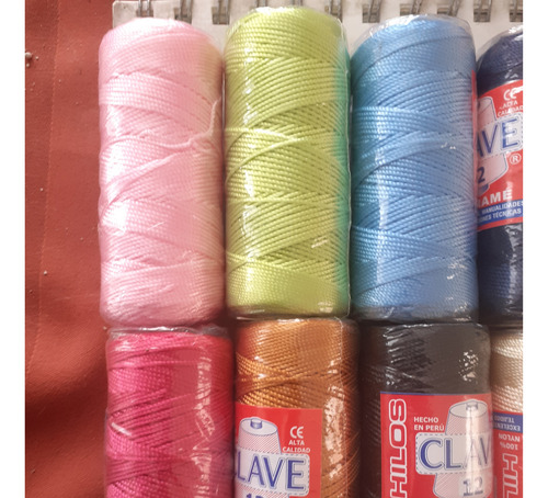 Hilo Macramé Clave 12, Hilo Sin Cera, Varios Colores