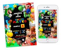 Comprar Kit Super Mario Bros Con Textos Editables Completo Candy Bar