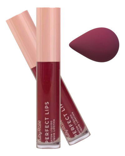 Batom Liquido Perfect Lips Hb L6200 Fearless Ruby Rose J