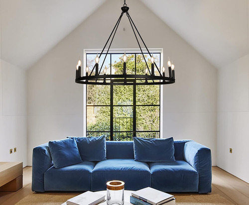 Lámpara De Araña De 12 Luces Estilo Vela, Estilo Retr...