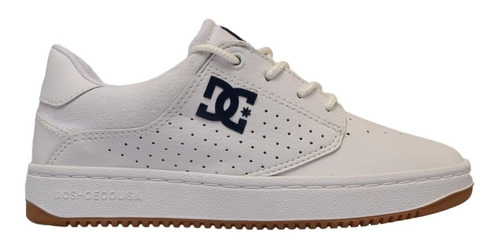 Zapatilla Dc Shoes Modelo Plaza Tc Ss Blanco Azúl Cuero 