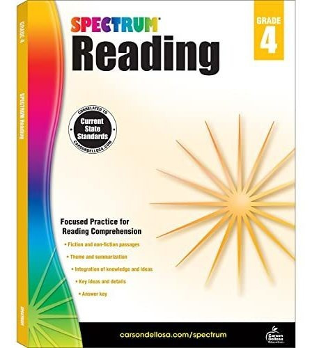 Book : Spectrum | Reading Workbook | 4th Grade, 174pgs -...