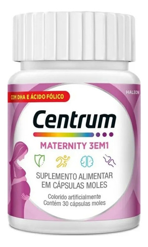 Multivitamínico Centrum Maternity 30 Cápsulas Sem Sabor Sem Sabor