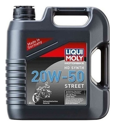 Liqui Moly Aceite 100% Sintetico Moto 20w50 Street 4 Litros