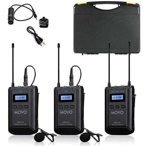 Kit De Audio Movo 1 Receptor + 2 Transmisores Y Micrófonos