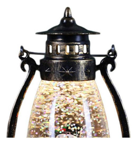 Farol Navideño Iluminado Con Forma De Globo De Nieve Brillan