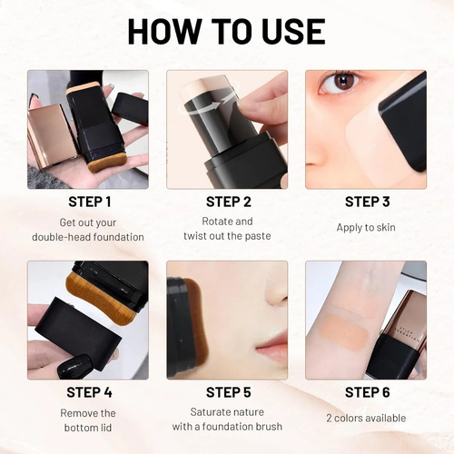 Base De Maquillaje Coreana Impecable 2 En 1