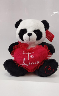 Oso Panda De Peluche 30cm Con Corazon Te Amo. 