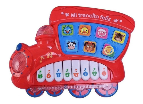 Piano Bebe Musical A Pila Tren Didactico Bebe Sonido Luz Mca