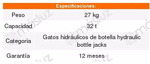 Compra Gato hidráulico de botella 32 t en Mikels