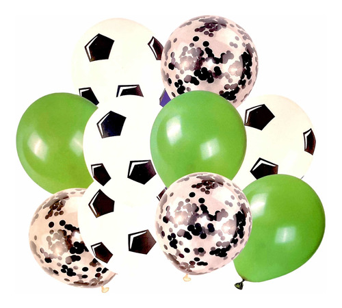 Set De Globos X 10 U. -  Fútbol - Pelota - Universo Mágico 