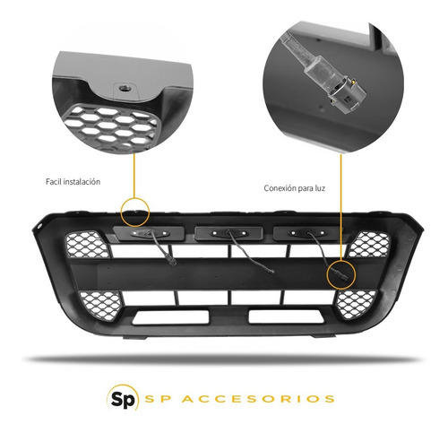 Parrilla Ford Ranger Tipo Raptor 2008 2009 2011 Leds Ambar