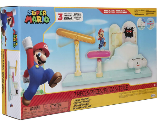 Nintendo Super Mario Nubes Cloud World Diorama 7 Piezas