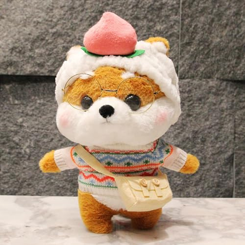 Juguete De Peluche Lindo De Shiba Inu Con 8 Trajes De Ropa D