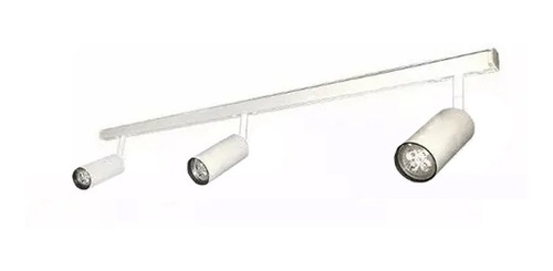 Riel 1m Aplique Barral 3 Spot Luz Led De Techo Blanco Negro