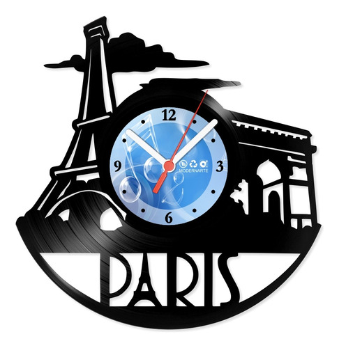 Relógio Decoração De Parede Disco Vinil - Paris 1