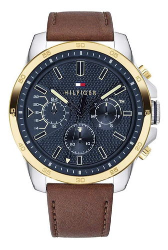 Reloj Tommy Hilfiger De Acero Inoxidable Y Cuero Para Hombre