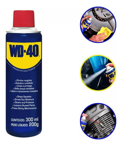 Wd40 Lubrificante Óleo Multiuso 300ml Desengripante