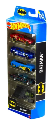 Carrinho Hot Wheels Pack Cartela C/ 5 - Edição Batman Mattel