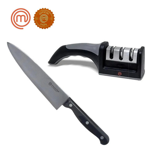 Kit de cuchillos Chef's Knife 8 +, afilador de cuchillos Masterchef Professional