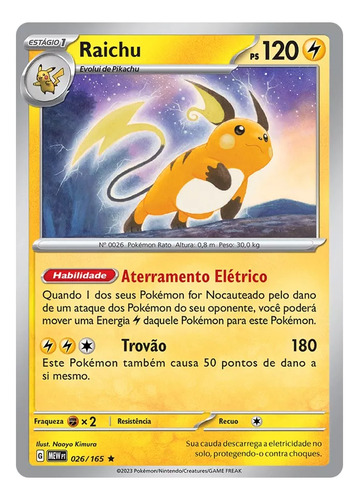 Kit Carta Pokémon Raichu Pikachu Escarlate E Violeta 151 Kit Carta Pokémon Raichu Pikachu Escarlate E Violeta 151 Português