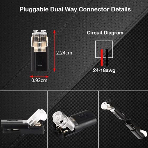 Conector Enchufable De Doble Cable X220 Piezas Con Hebilla D
