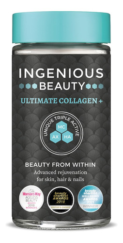 Ingenious Beauty Marine - Capsulas De Colageno Para 30 Dias,