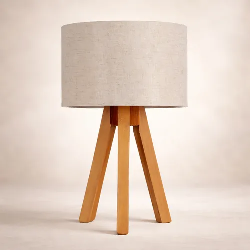 Abajur Luxo Sala Bancada Mesa Canto Cômoda Madeira Moderna