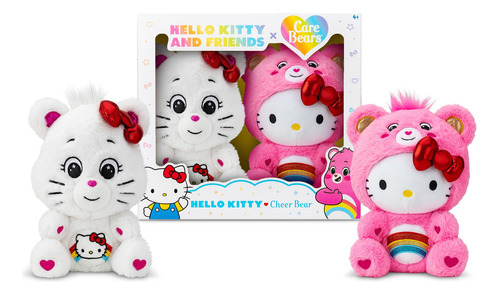 Peluche Hello Kitty Loves Cheer Bear, 25 Cm, 2 Unidades