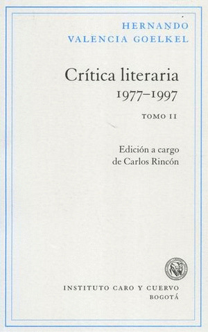 Libro Crítica Literaria 1977 -1997 Tomo Ii