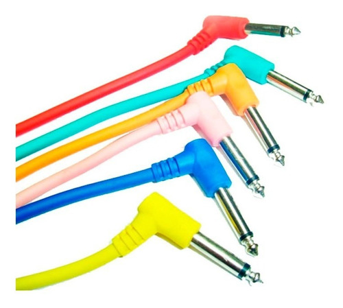 Pack De 6 Cables Sky De Pacheo Plug 1/4 Angular 30cm