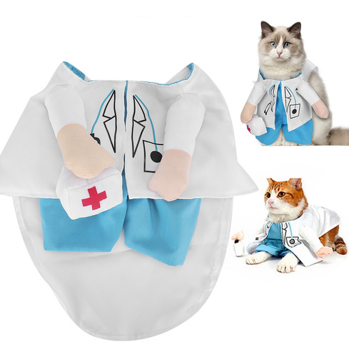 Disfraz De Médico Con Forma De Gato Pequeño Y Divertido