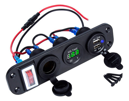 Cargador Doble Usb Y Toma De Encendedor 12v Para Auto