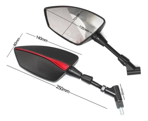 1 Par De Espelhos Retrovisores Para Cfmoto Cl-x700