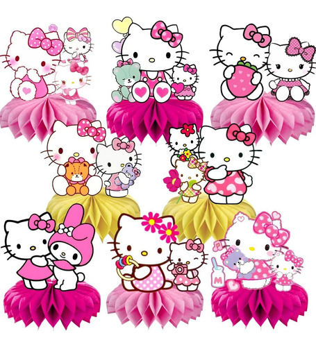 8 Centros De Mesa Para Fiesta Con Tematica De Hello Kitty