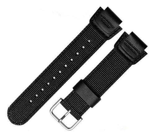 Pulseira Nylon Compatível Casio Sgw-300h Sgw-400h Sgw-500h Cor Preta