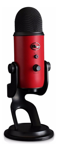 Microfone Blue Yeti Condensador Omnidirecional cor satin red