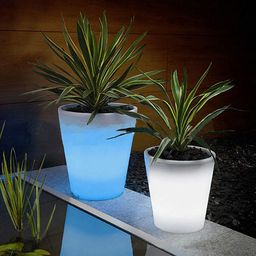 Imagen 10 de 12 de Lámpara Solar Para Maceta, Florero De Plástico Impermeable