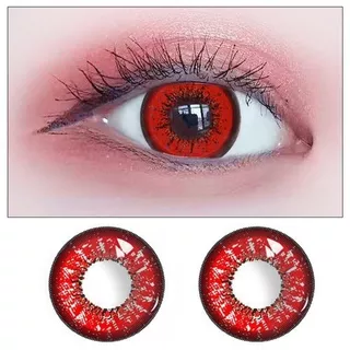 Lentes De Contacto Rojo Vampiro Cosplay Stock